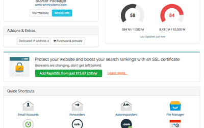 WHMCS cPanel Management