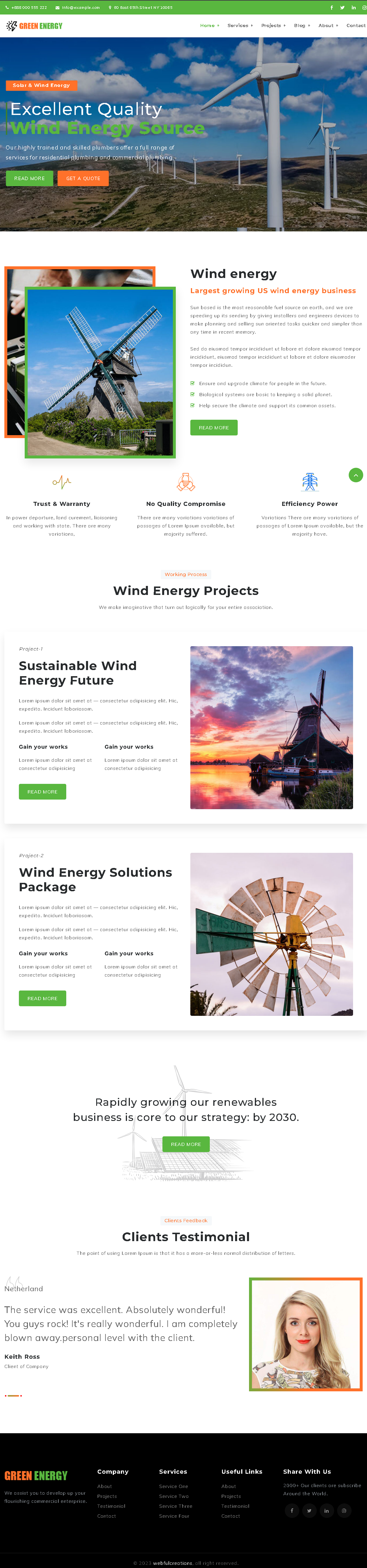 Green Energy HTML template