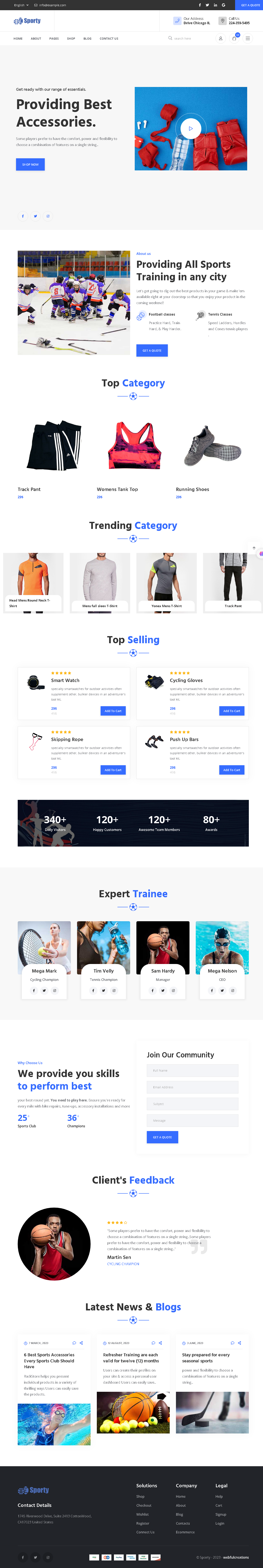Sports Club HTML Template